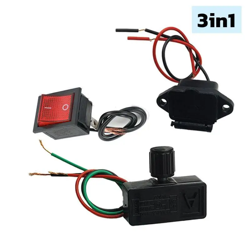 1/3/4Pcs 12V Sprayer Flow Control Switch, On/Off Button Adjustable Speed With Power Socket For Spray Cans