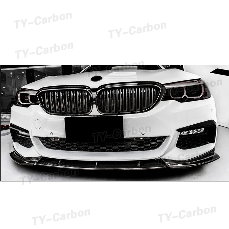 Front Bumper Lip Chin Carbon Fiber Body Kit Diffuser Splitter Cover Deflector For BMW 5 Series G30 2018 -2020 FD Style