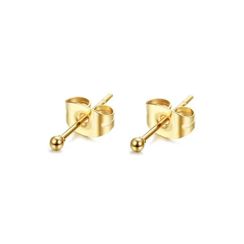 Women's Stainless Steel Stud Earrings, Gold/Silver