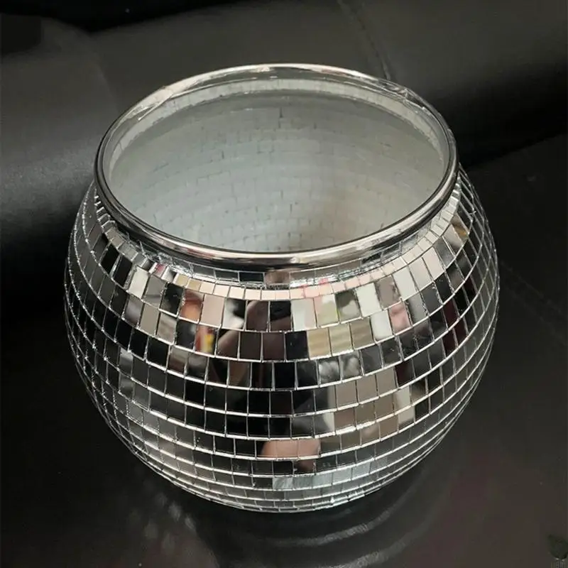 H8WB Discos  Mirrored Ice Bucket Champagnes Bucket Drink Coolers Beverage Tub