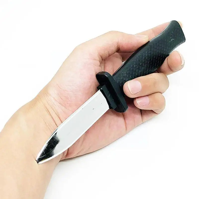 Telescopic Knife Trick Retractable Knife Dagger Plastic Funny Prank Knife Gifts Retractable Toy Kidding D4J4