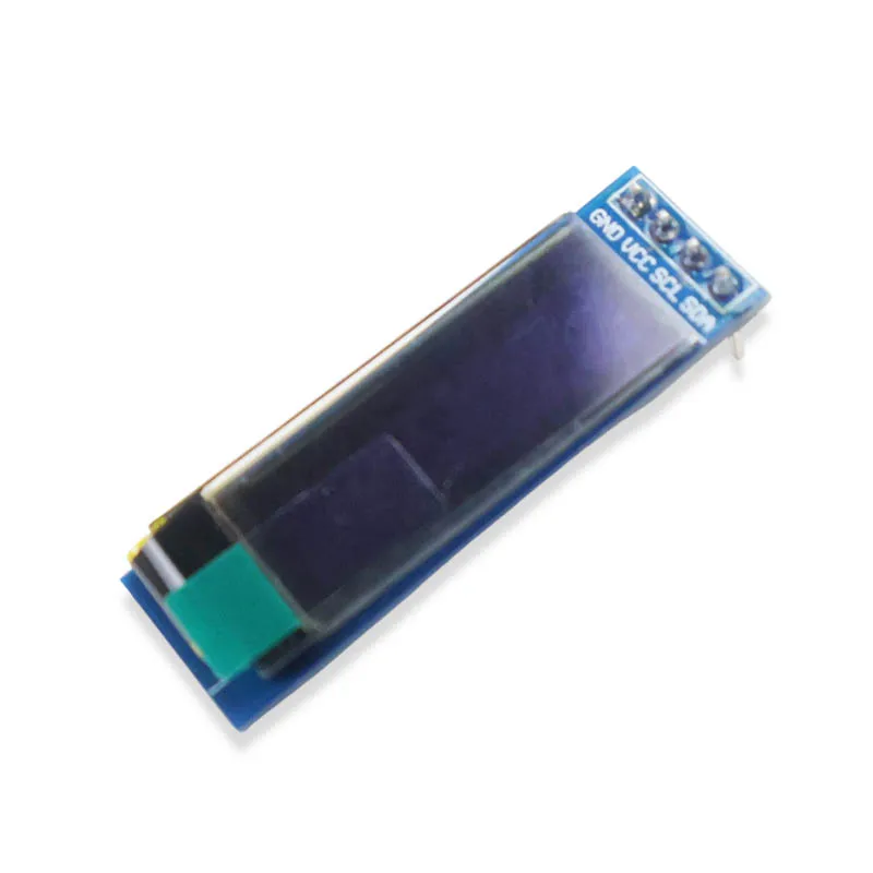 0.91 Inch 128x32 IIC I2C White/Blue OLED LCD Display Module SSD1306 Driver IC DC Optional Compatible with 3.3V-5V for Arduino 