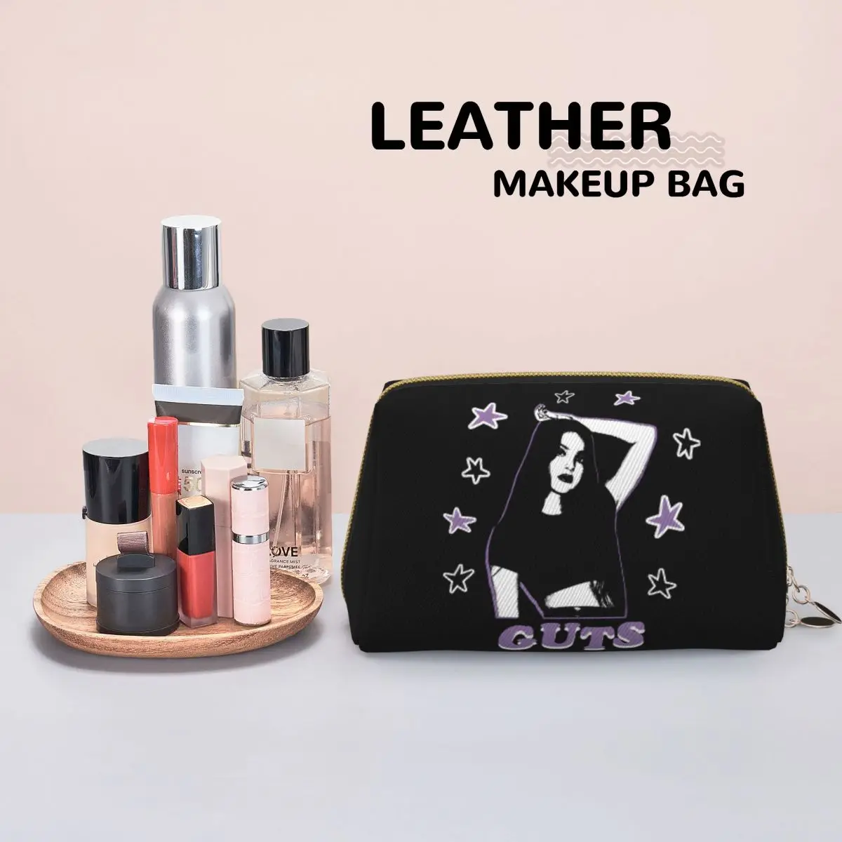 Olivia Guts World Tour Women Cosmetic Bag Travel Makeup Organizer Pouch Toiletry Storage Dopp Kit Case