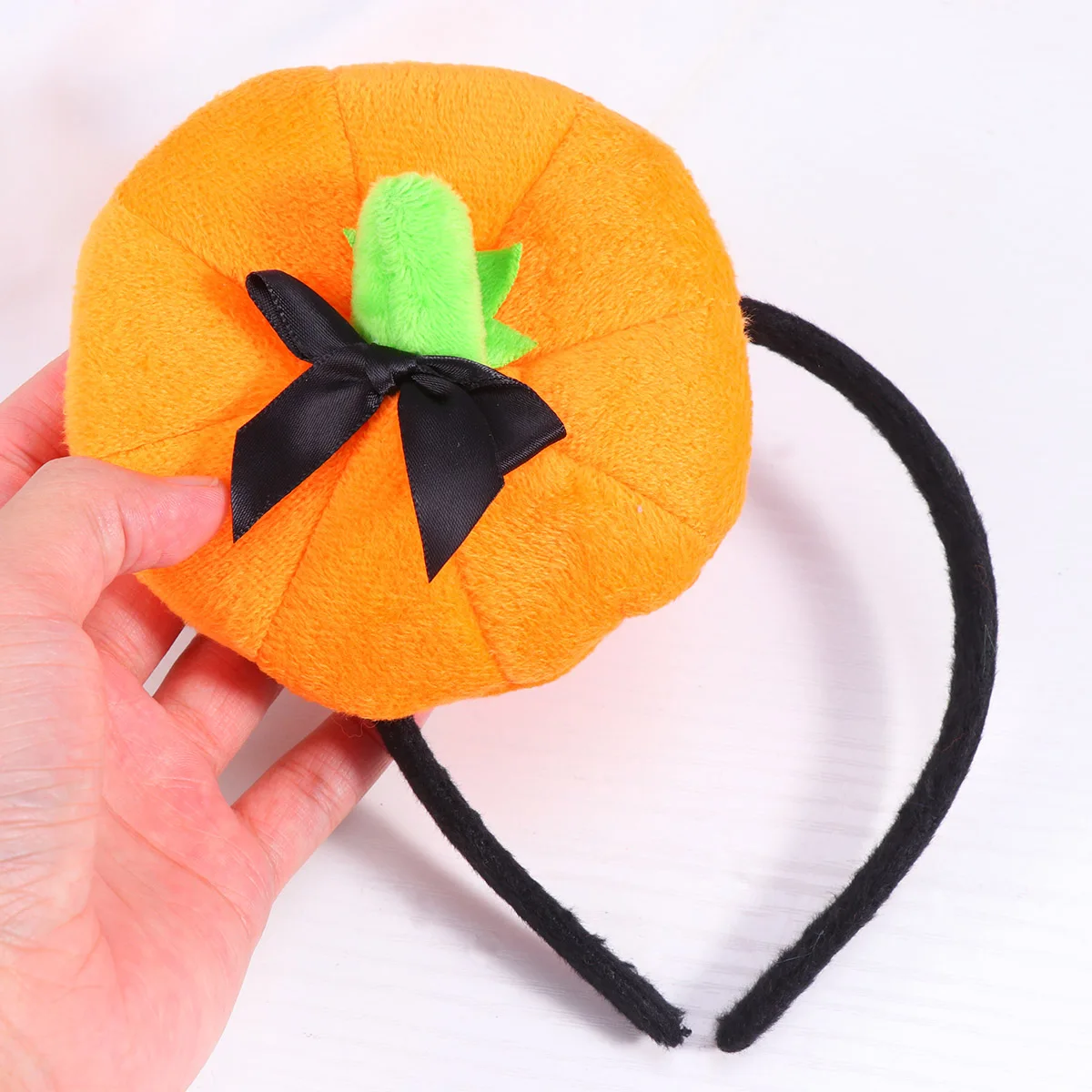 

2Pcs Halloween Pumpkin Hat Shape Headb for Kids Adults Adjustable Opening Angle Cloth Material Costumes Accessories