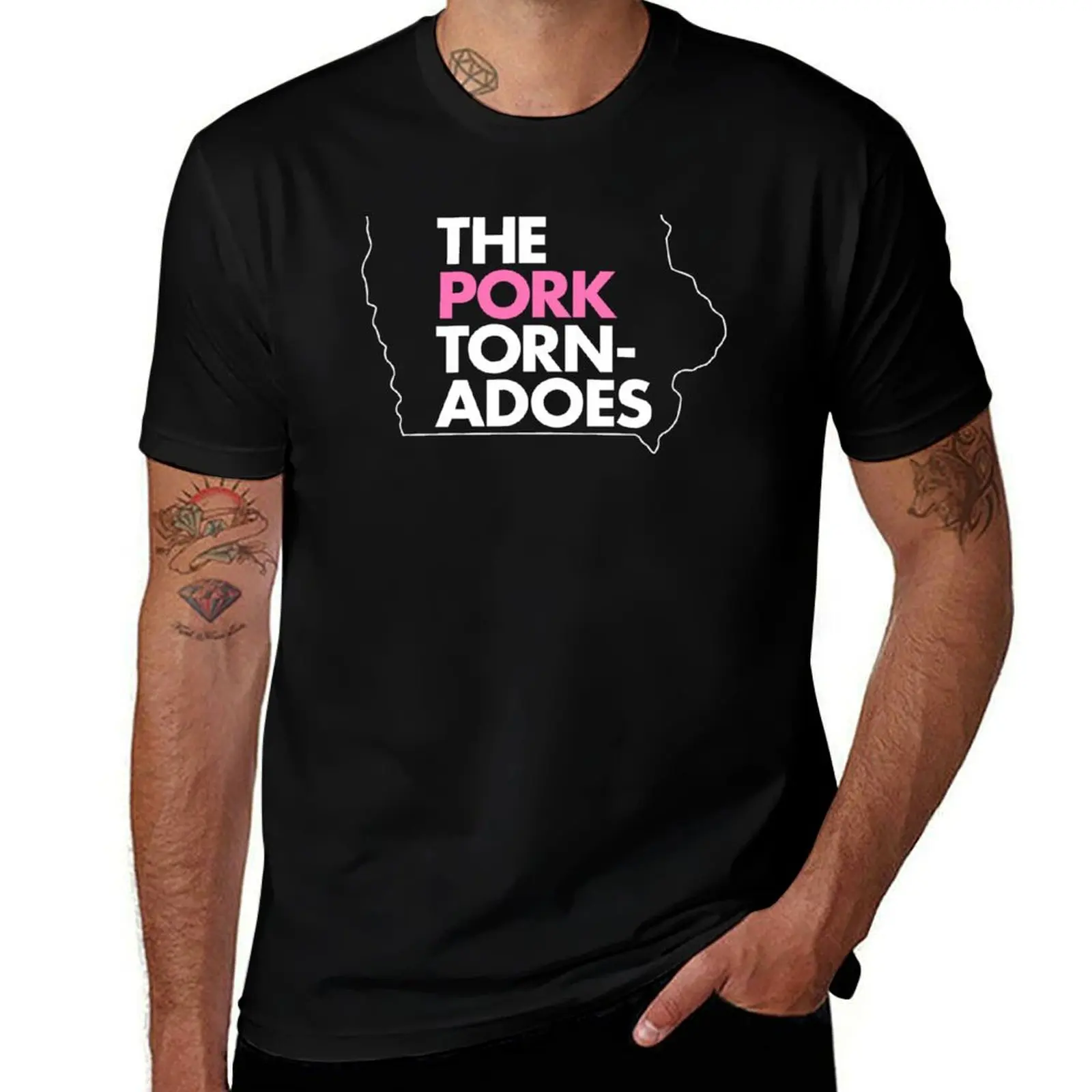 Pork Tornadoes I O W A T-Shirt graphic tee shirt sports fans aesthetic clothes graphics sweat shirts, men