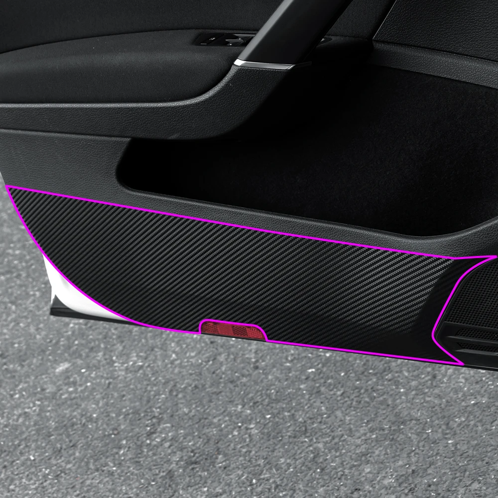 Carbon Fiber Pattern Inner Door Panel Cover Sticker for Volkswagen VW Golf 7 MK7 7.5 MK7.5 2012 - 2019 Auto Stickers