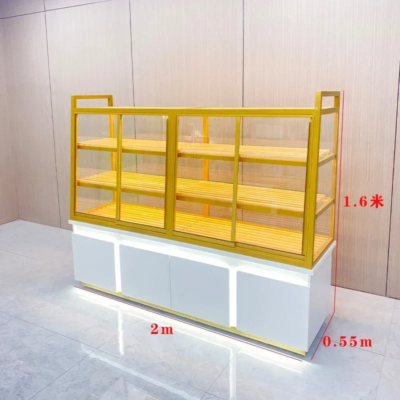 Bread Counter Zhongdao Side Cabinet Display Side Island Cabinet Glass Sliding Door Display Display Shelf