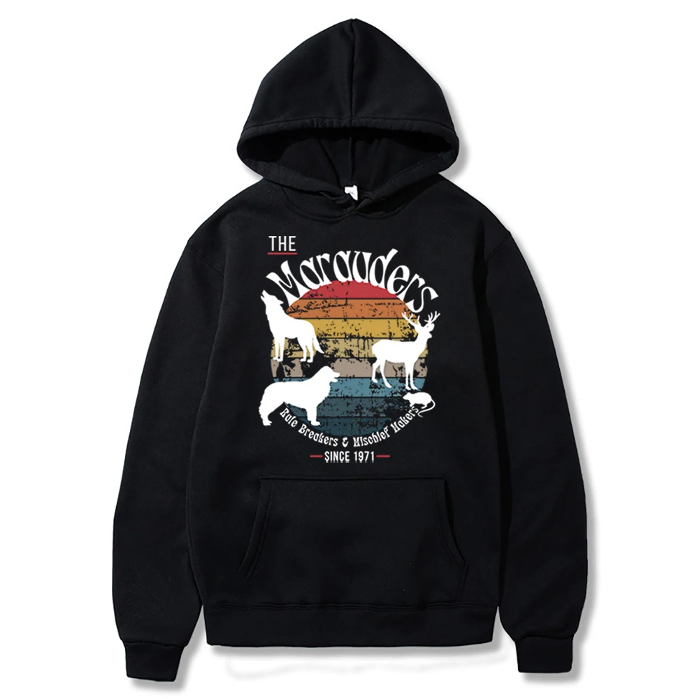 Vintage Marauders Hoodie Wizard Dark Academia Bookish เสื้อ Hp Magic School เสื้อกันหนาว Wizard Booktok Merch อินเทรนด์ Hoodies