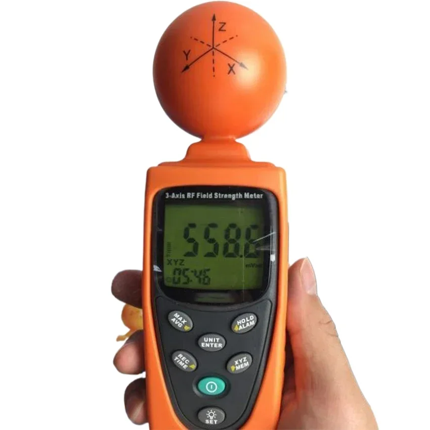 TM-195 3 Axis RF Field Strength Meter - EMF Tester High Frequency Electromagnetic Radiation Detector for WIFI Signal