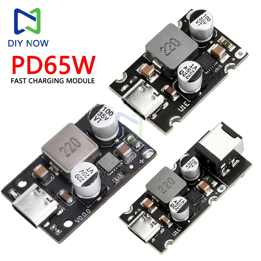 PD65W fast charging module Type-C supports PD3.1 QC3.0 SCP PPS fast charging power module mobile phone adapter DC 8-30V