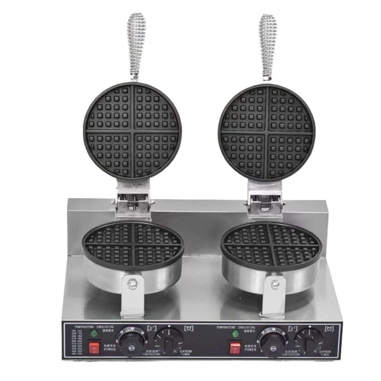 Commercial Double Head Electric Waffle Maker Grid Pancake Baking Machine For Snack Shop Catering Use
