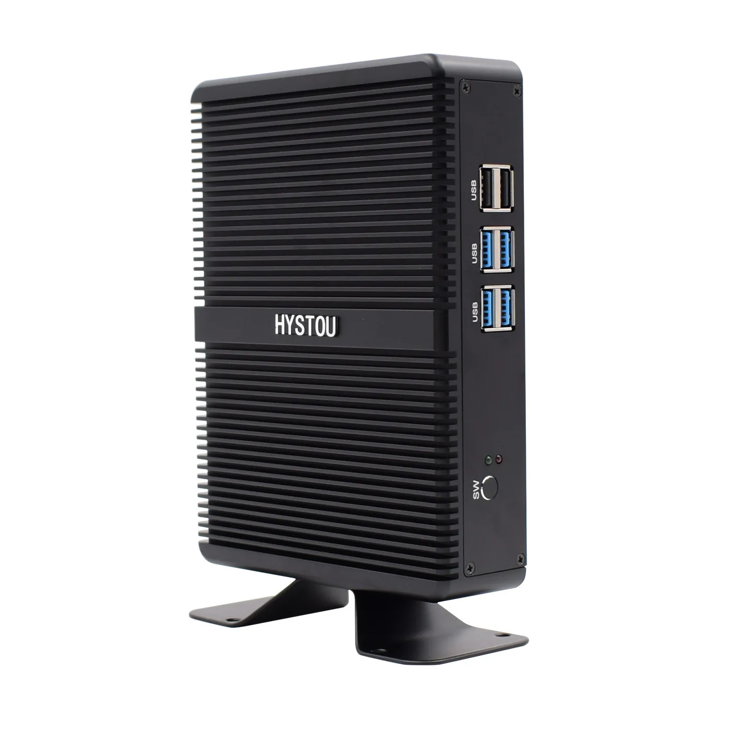 Hystou Fanless Mini PC Small Form Factor PC H2 DDR3 More Refined And Smaller Core i3 4010U i5 4200U Desktop Computer
