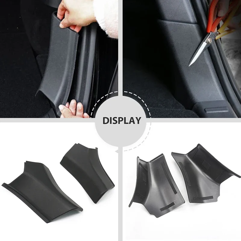 for TESLA MODEL Y Trunk Sides Fender Cover  ABS Side Guards Cover Baffles Protect The Trunk From Scratches Damage