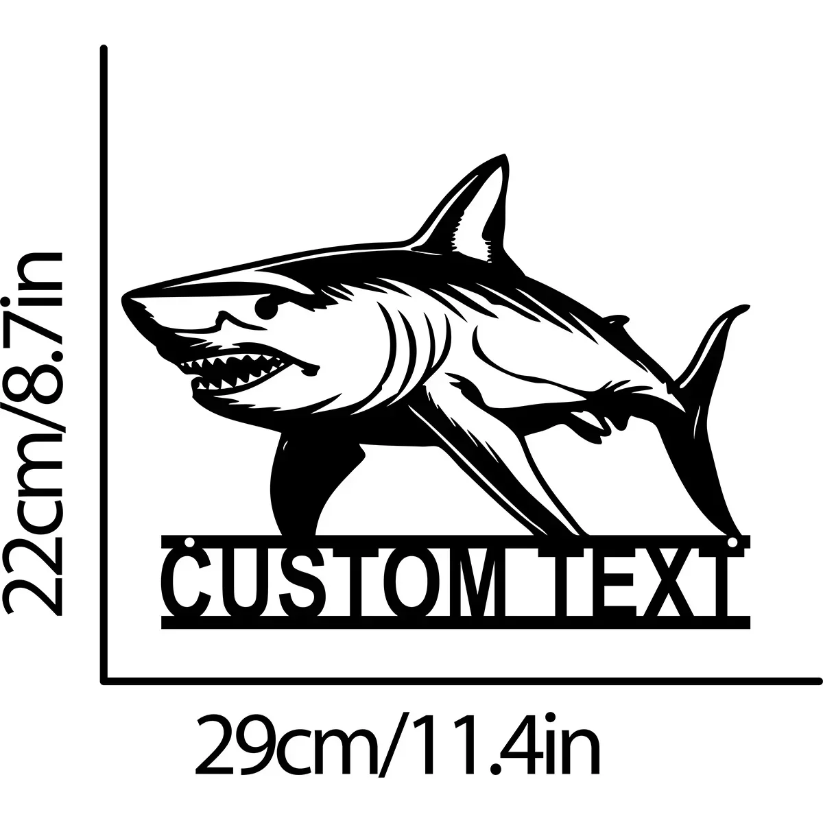 Crafted Great White Shark Metal Decor: An Ideal Wall Sign for Nursery, Featuring Custom - Made Hangings Tailored To Shark Lovers