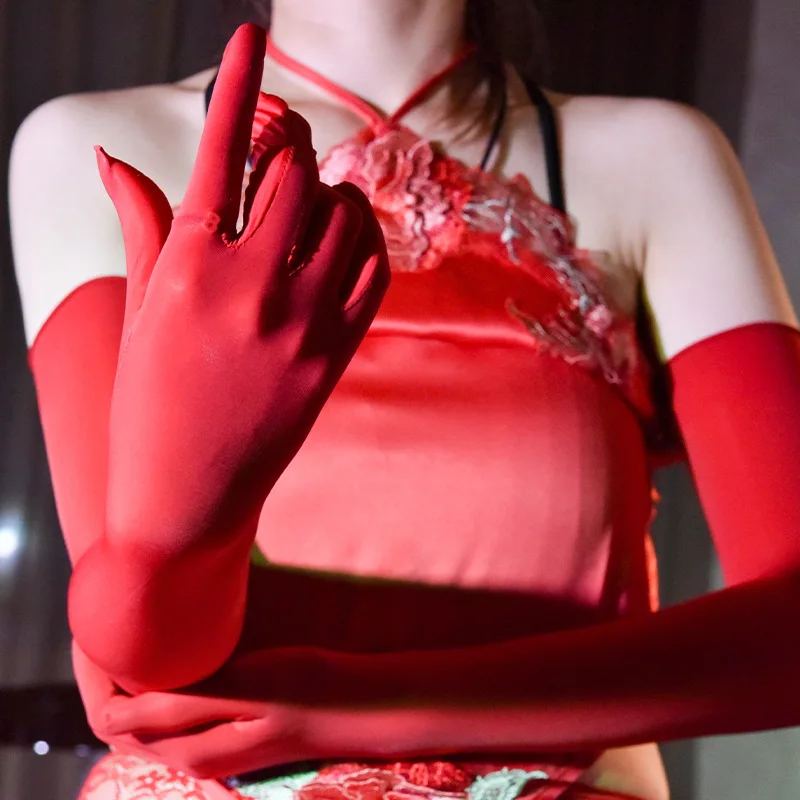 

Чулки, перчатки912, глянцевые высокоэластичные перчатки без пальцев с иглами, ультратонкие черные шелковые гладкие солнцезащитные перчатки для невесты с пятью пальцами