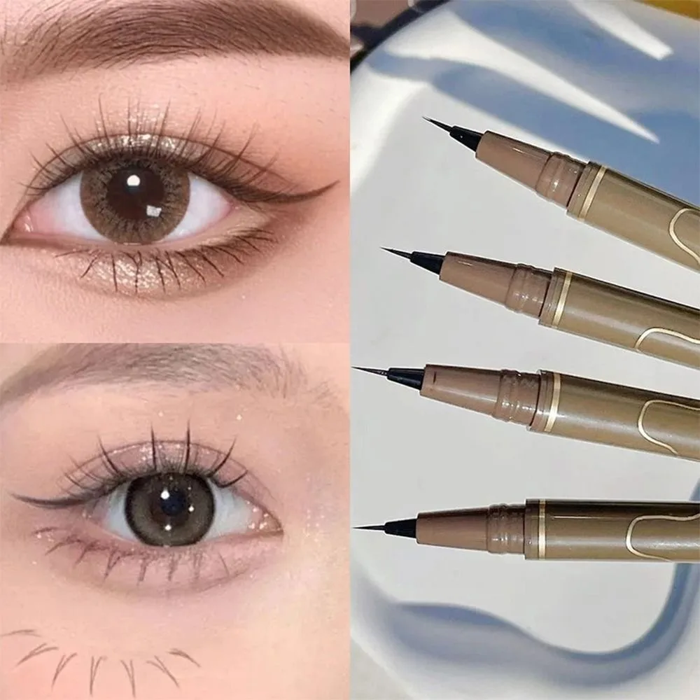 Specjalny, szybkoschnący, wodoodporny eyeliner Długotrwały, ultracienki eyeliner w płynie Gładki dolny długopis do rzęs Kobieta