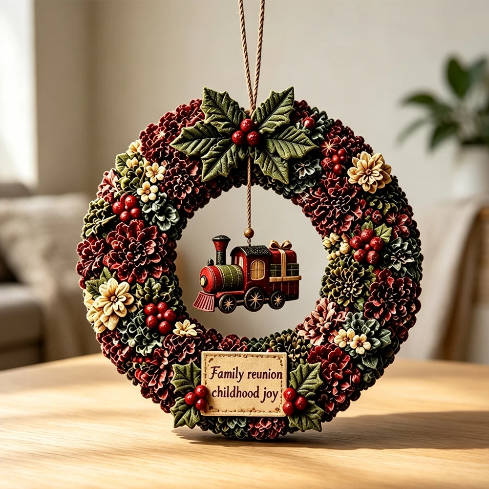 Holiday Decoration Set DIY Christmas Wreath Easy Assembly Instructions Robust Fabric Material Personalized Design Option