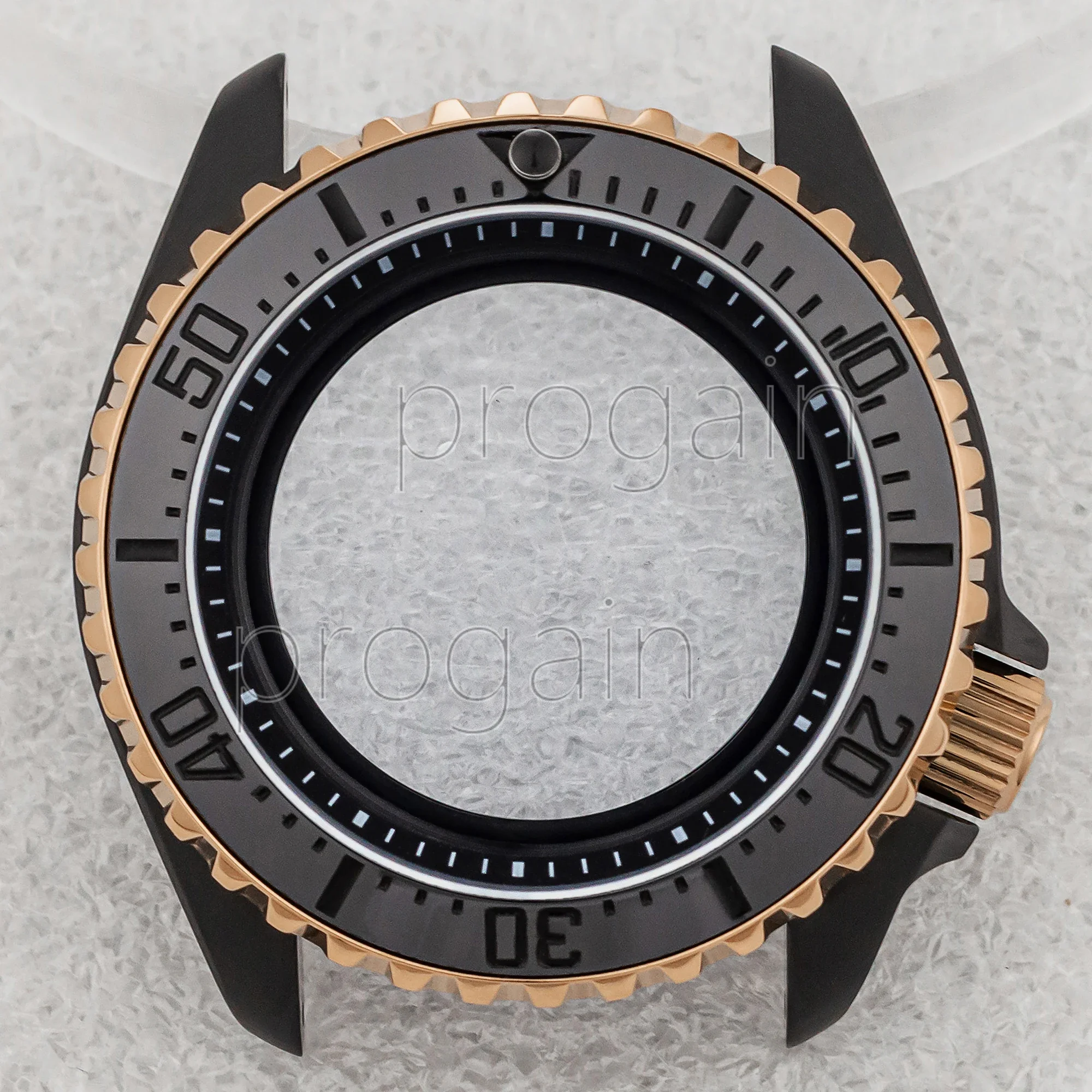 

Stainless Steel Rose gold Watchcase Sapphire Glass Waterproof Men's Watch fit SKX700 NH35 NH36 Automatic Movement Accessories