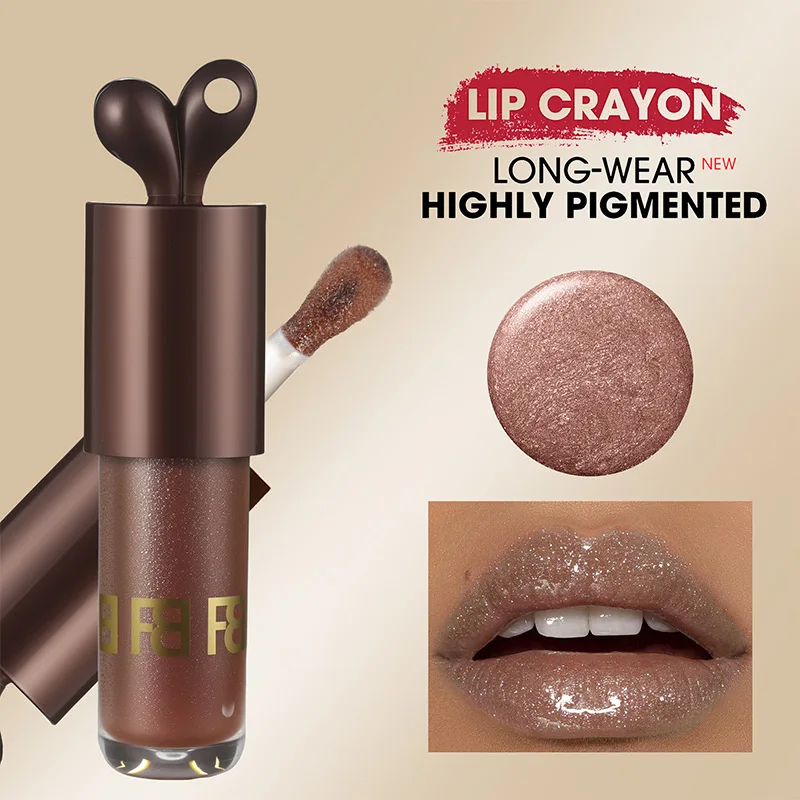 

New Chocolate-colored Mirror Lip Gloss Best-sell Brazilian Brand Honey Lip Glaze Long-last Hydration Portable Keychain Cosmetics