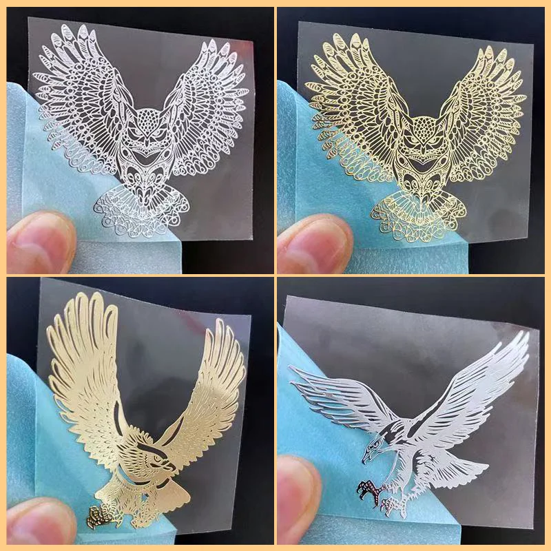 Eagle Mobile Phone Metal Sticker Owl Dapeng Spread Wings Mobile Phone Sticker Back Stick Eagle Laptop Sticker