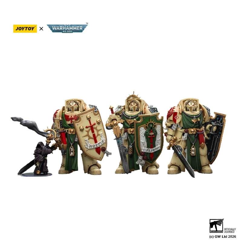 

JOYTOY Warhammer 40K Dark Angels Deathwing Knights 3-Man Squad with Storm Shields JT02489 Action Figure 1/18 Scale In Stock