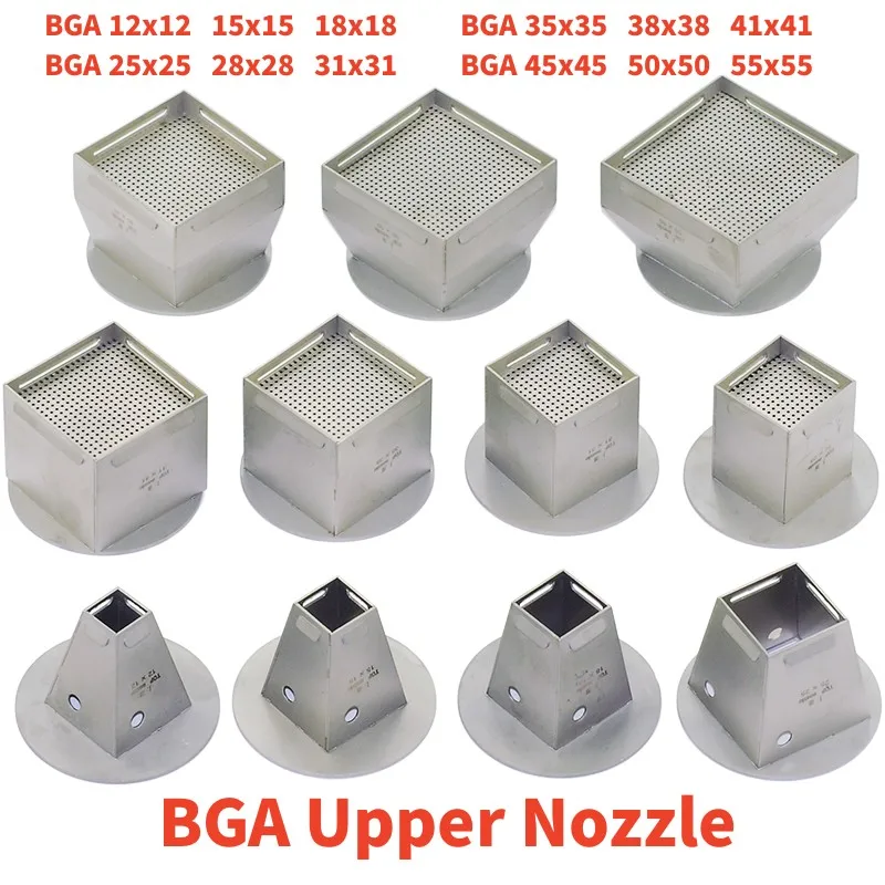 BGA górna część dysza dysza gorącego powietrza do stacji przeróbkowej 15x15 18x18 20x20 25x25 28x28 31x31 35x35 41x41 45x45 55x55
