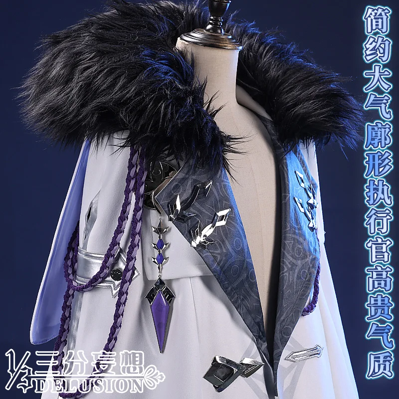 COS-HoHo Anime Genshin Impact Fatui Pantalone Arlecchino Game Suit Cloak Uniform Cosplay Costume Halloween Party Outfit Men