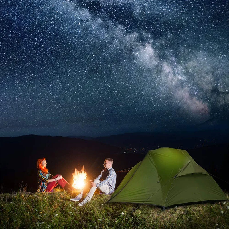 2-3 Person Waterproof Camping Tent, Lightweight Double Layer Dome Tent for Outdoor Hiking Backpacking with Carry Bag