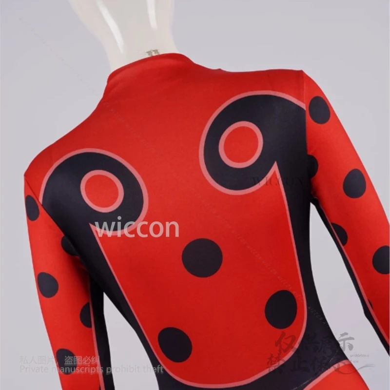 Ladybug Reddy Kawaii Miracle Girls Season 6 Onesie Women Girls Cosplay Costume Wigs XS-2XL 120-150 Halloween Show Tights Costume