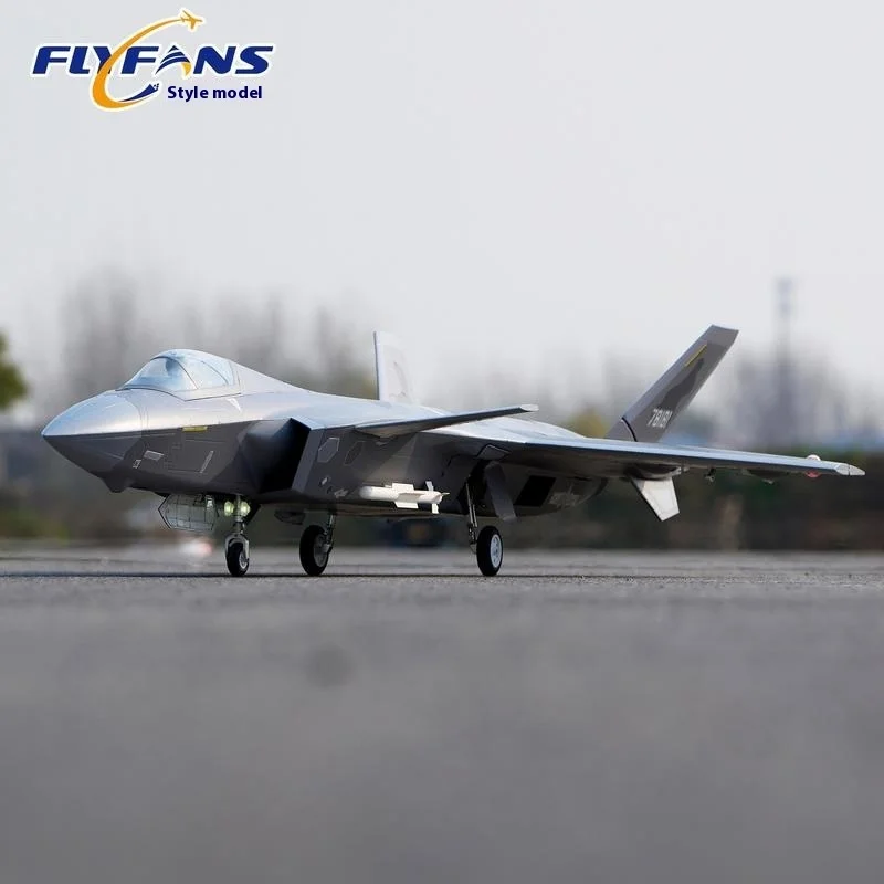Flyfans محرك مزدوج 70 مللي متر J-20g طائرة مقاتلة Weilong تجميعها الثابتة الجناح طائرة نموذجية مروحة حريق طائرة مزودة بجهاز للتحكم عن بُعد Chengdu J20 #5