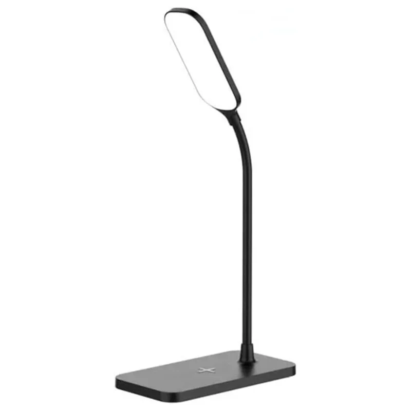 Lámpara de escritorio LED AB45 de 15W, lámpara de escritorio con carga inalámbrica, luz ajustable, protección ocular, lámpara de escritorio, tacto Flexible activado, negro