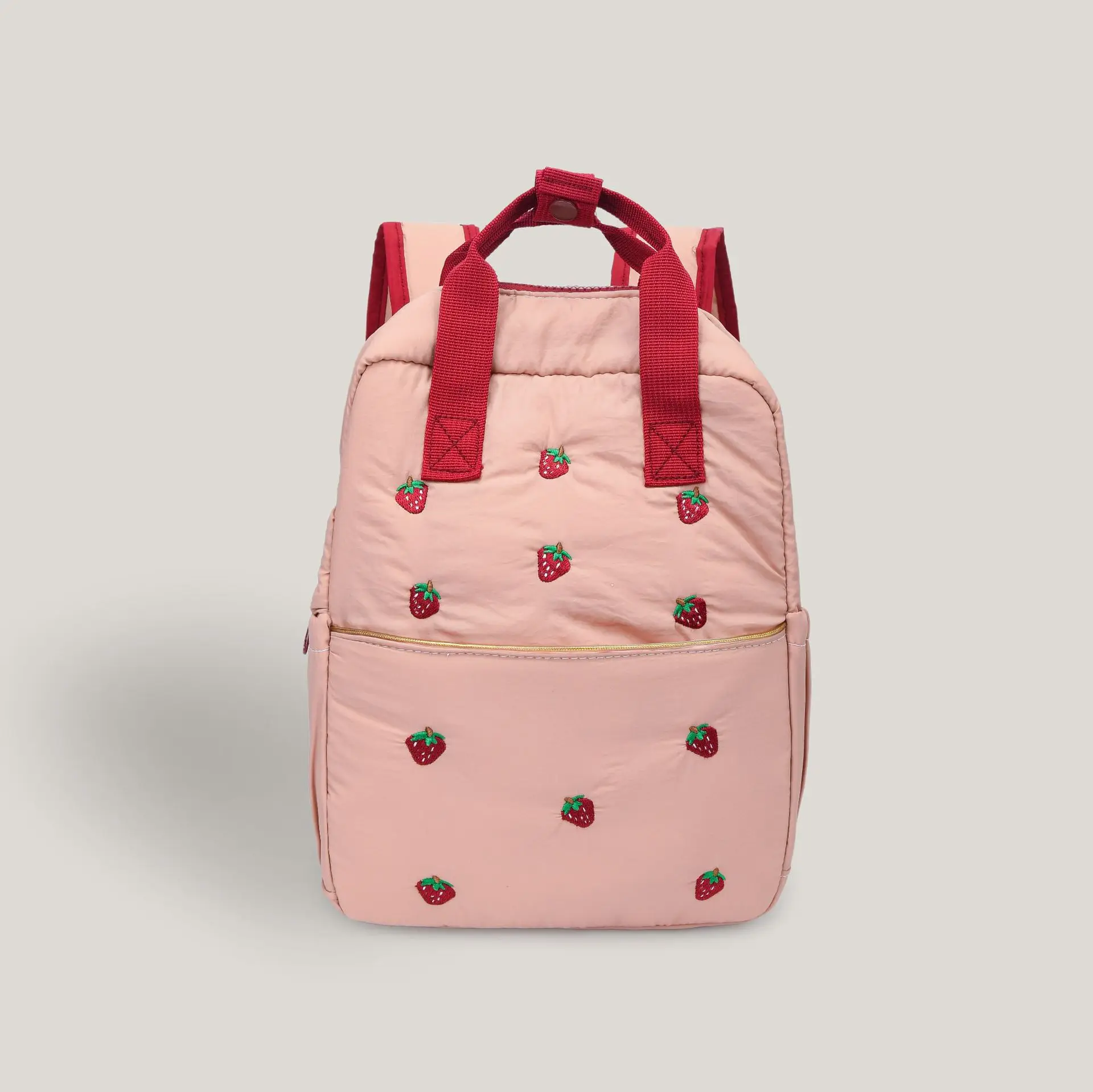 

Cute Strawberry-embroidered backpack for children's girl kindergarten small schoolbag