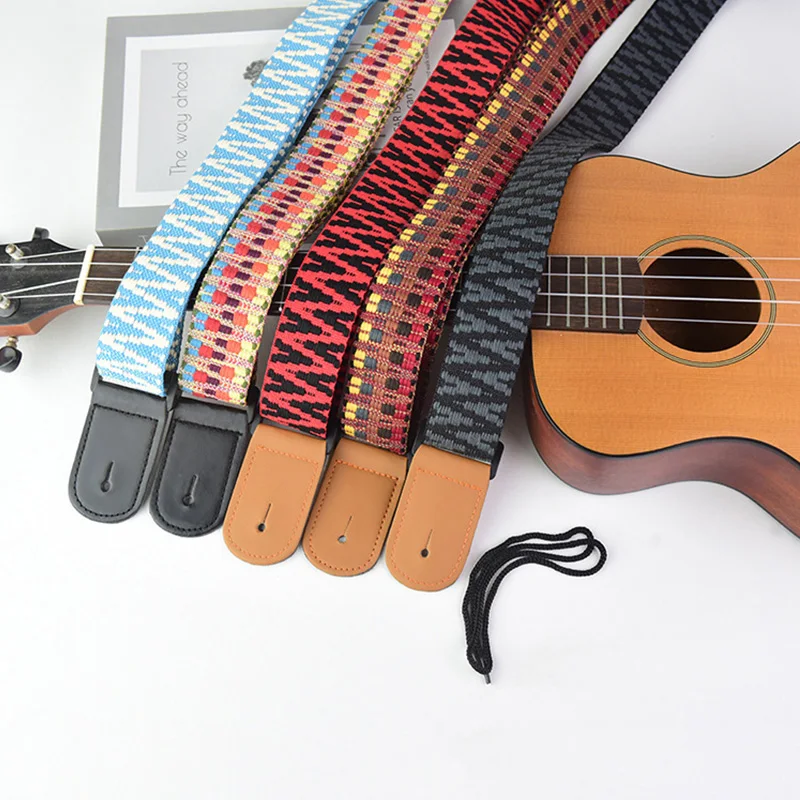 Correia de Ukulele em Tricô Grosso Ajustável para Guitarra, Adequada para Instrumentos de Corda Soprano, Concerto, Tenor e Barítono