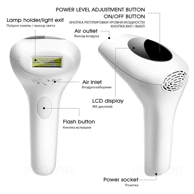 A15Q-Portable Hair Removal For Women Painless Hair Removal For Whole Body, Home Hair Removal Device EU Plug