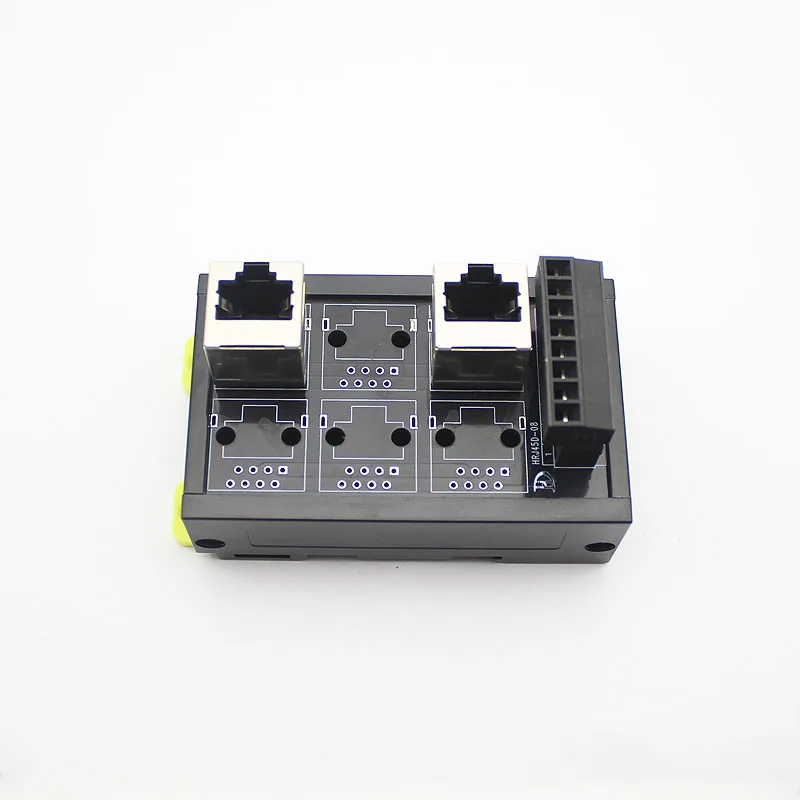 RJ45 to screw 8P8C Jack 2-Way Buss Breakout Board Terminal Block, Connector DIN rail mounting RJ45 connector