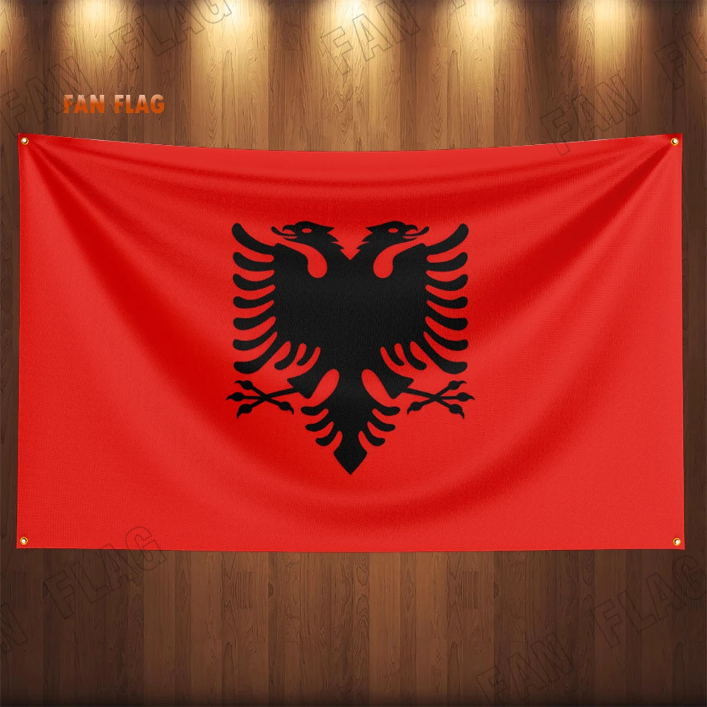 Albania Flag 3x5 ft Flag of Albania 90x 150cm High Quality Double printed hanging Polyester Albania National Flag