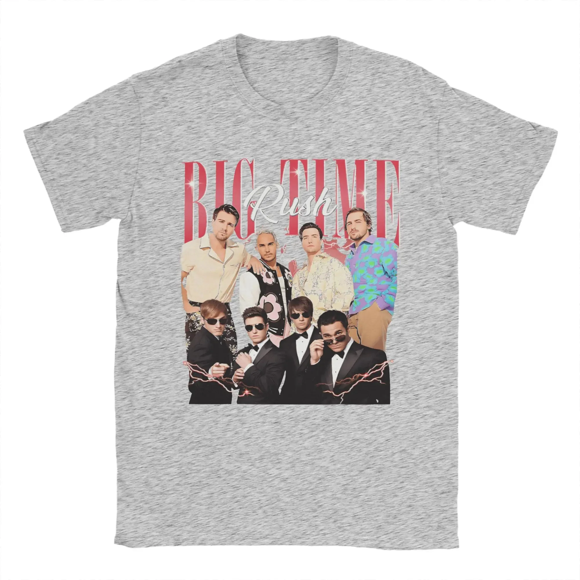 كبير الوقت راش باند تي شيرت الصيف 100 تي شيرتات قطن للرجال موضة مطبوعة التي شيرت قصيرة Y2k قصيرة الأكمام الكلاسيكية منتج ساخن #3