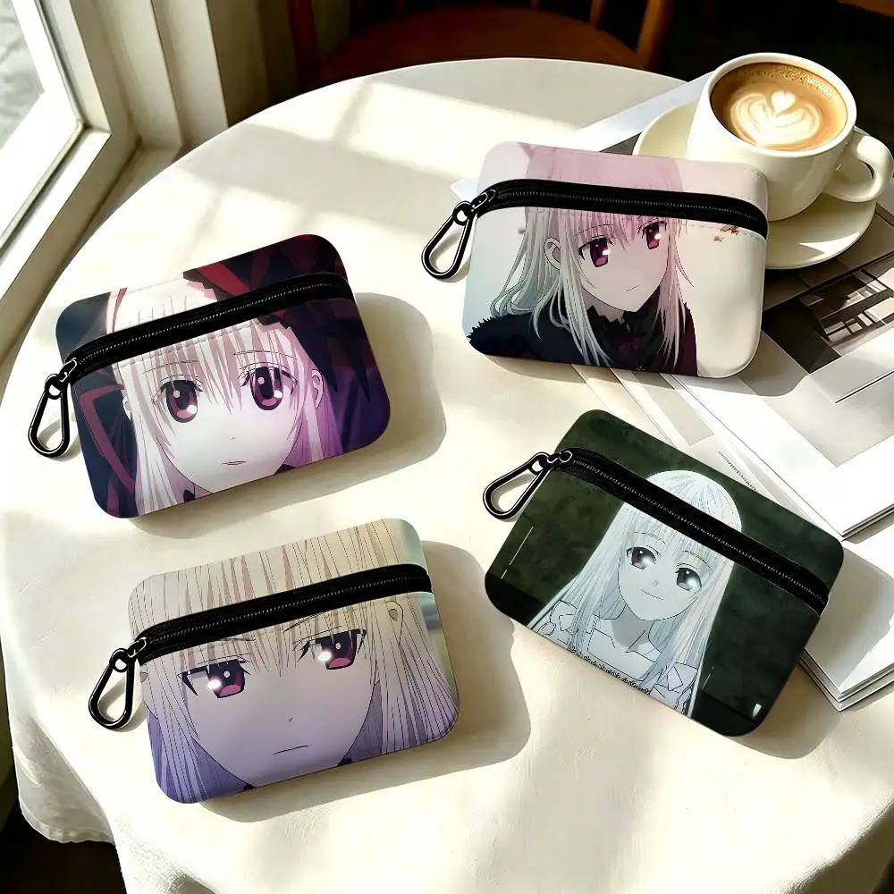 1pc Anna Kushina Anime Characters Coin Purse With Carabiner Hook Portable Key Card Wallet Small Zipper Storage Pouch