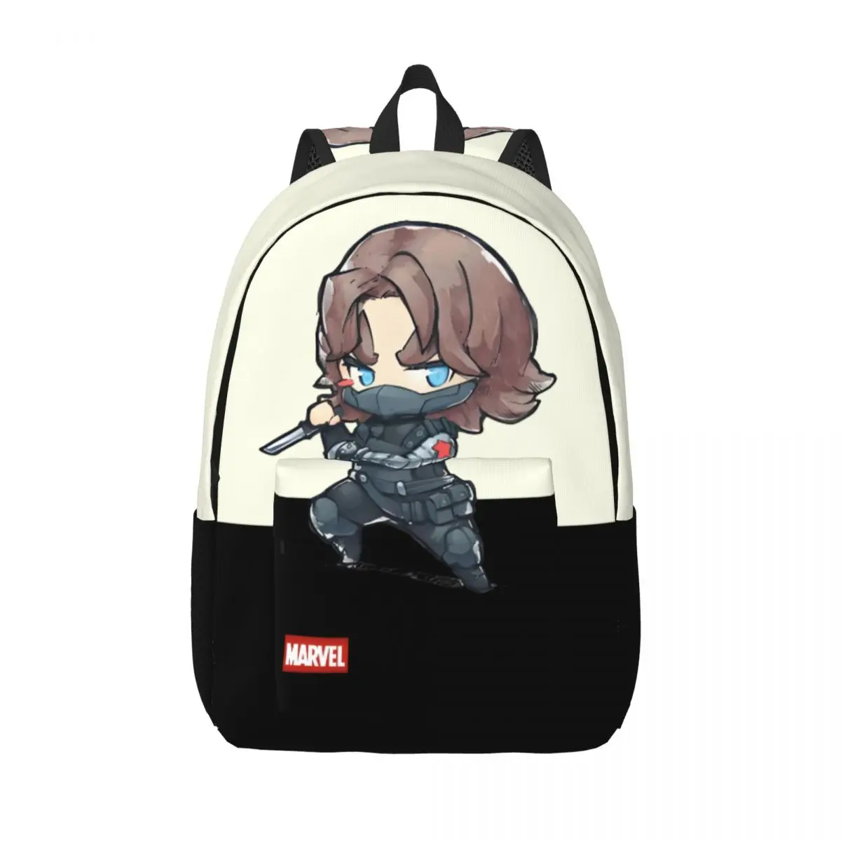 

Adjustable Strap Soldier Knapsack Journey Multi Compartment Marvel Captain America The Winter Soldier Male Lady Kindergarten Bag