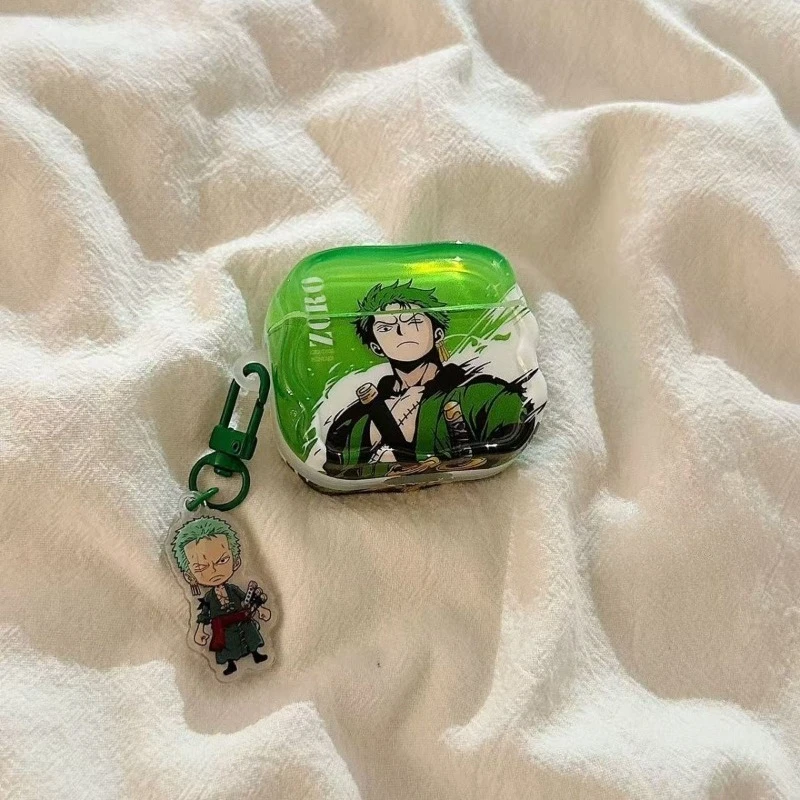 Dessin animé une pièce Luffy Zoro airpods4 Bluetooth casque étui de protection airpod3 adapté pour pro2 casque étui deuxième génération