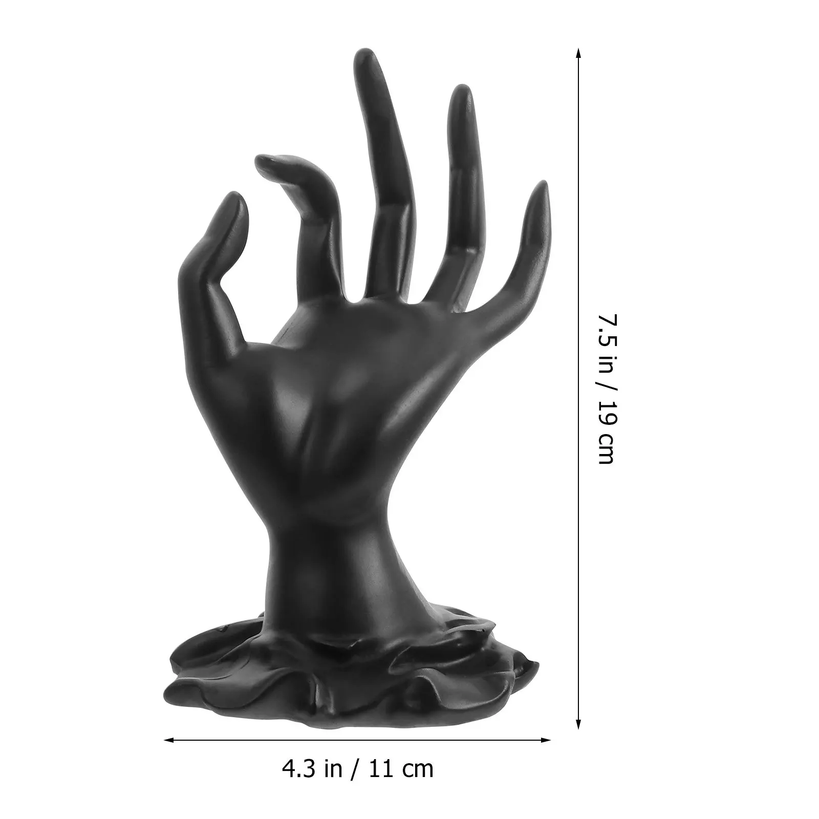 1 قطعة الراتنج عالية الجودة موافق لفتة حلقة سوار رف شاشة أسود منظم بشكل أنيق حلقة عرض موقف المعرضة رف اليد