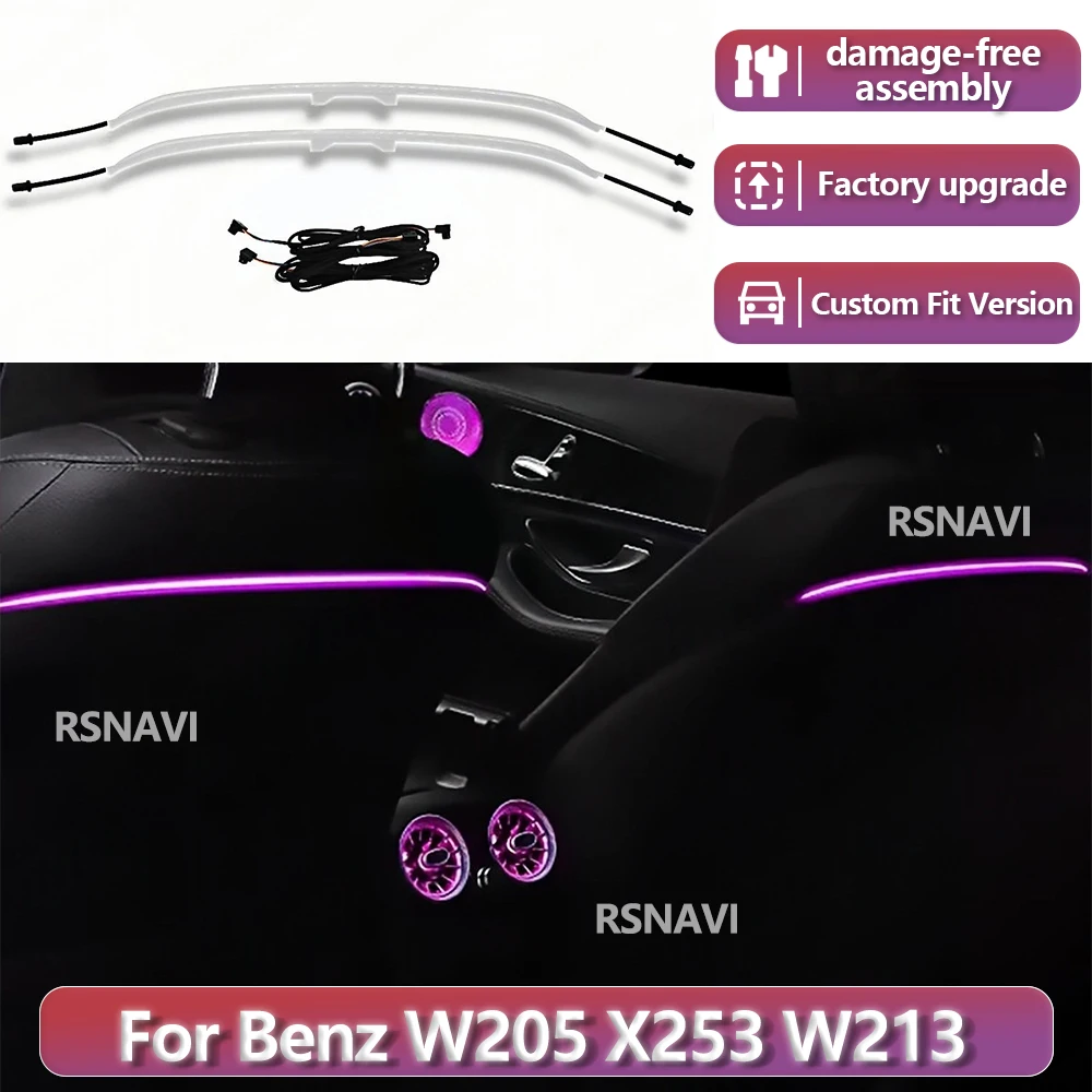 RSNAVI Factory settings For Benz C-Class W205 W206 GLC X253 X254 E-Class W213 2014-2023 256 Colors Seat Back Lamp Ambient Light