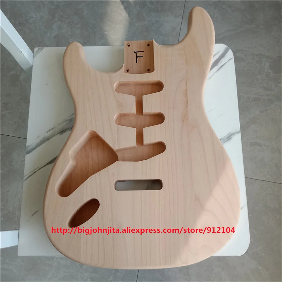 Left Handed/Right Handed Electric Guitar Ash Body, For 6 Strings Single Wave Guitar ,3S Route No Paint Diy Guitar Kits BJ-207-1