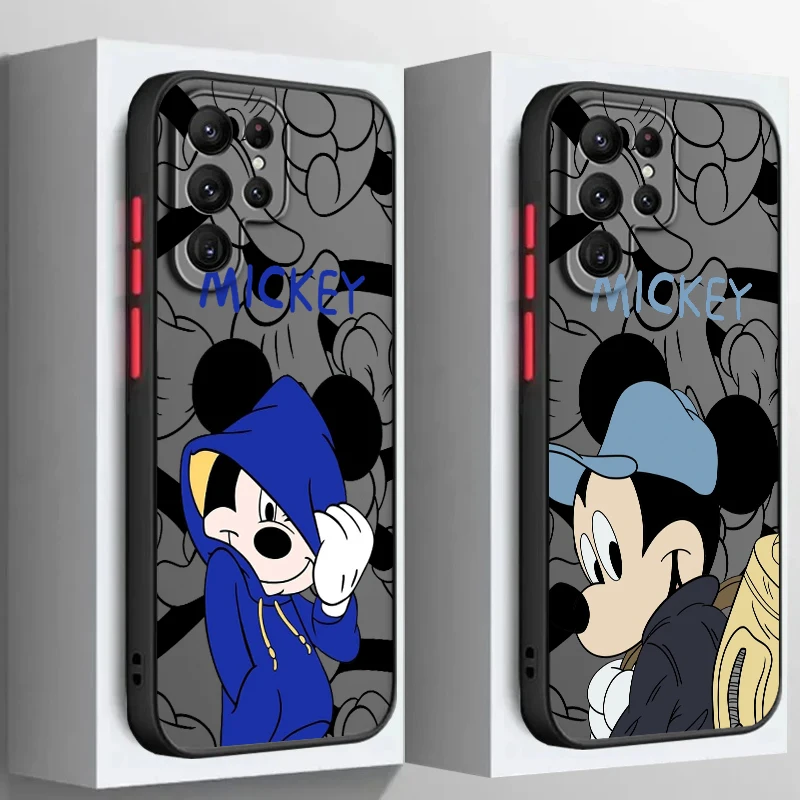 Mickey Minnie Happy Trend Frosted Translucent For Samsung Note 20 A35 A03 A54 A31 A22 A34 A14 A24 A04 A55 5G Soft Phone Case