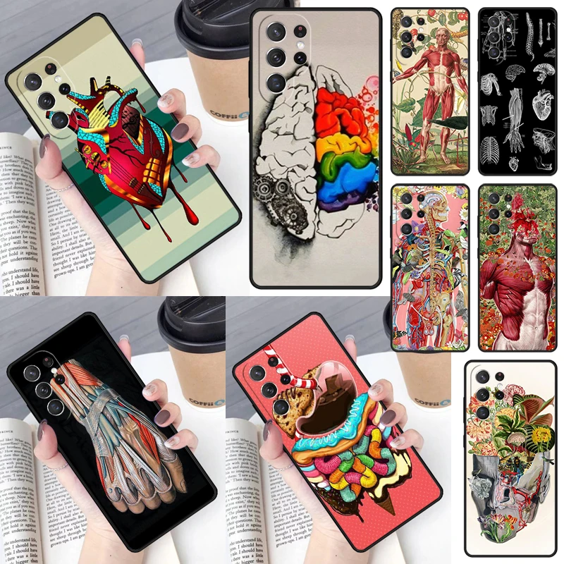 Human Brain Art Phone Case for Samsung Galaxy S26 Ultra S25 S24 S23 S22 S21 S20 Note10 Plus FE Cover Luxury