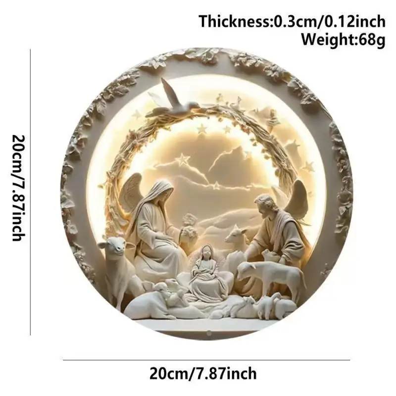 

C5 Wooden Home Decorations Hanging Window Garden Door Garlands Religious Theme 2026 Christmas New Year Decor Wall Hanging Sign