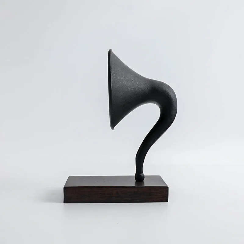 Home Retro Phonograph Record Player Ornament, Model Room Sales Office Living Room Study Ornament