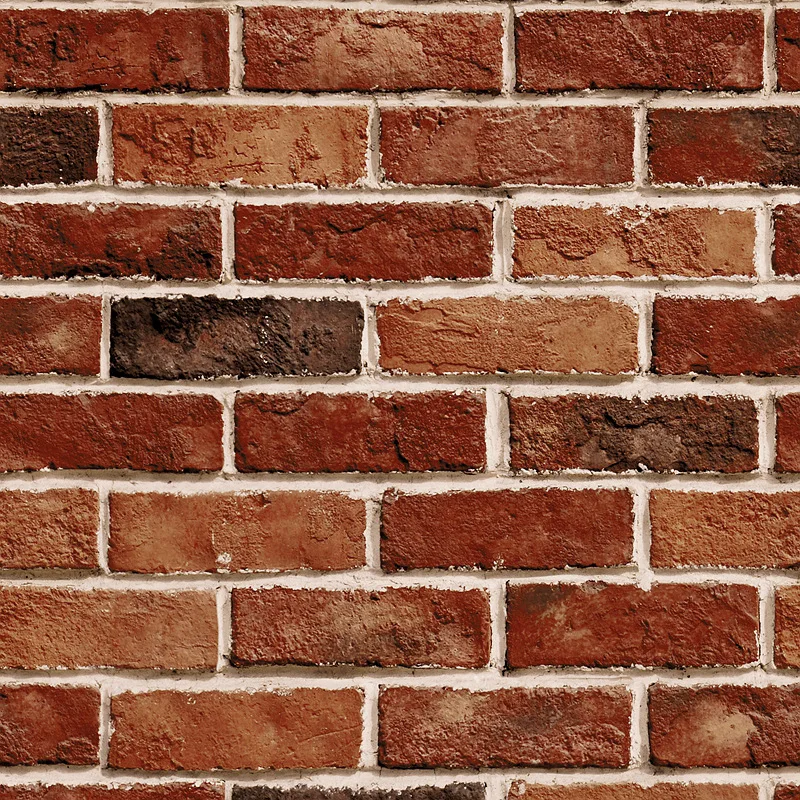 3D Vintage Retro Brick Pattern Red Brick Wallpaper for Chinese Restaurant Cafe Background Wall Stickers with Adhesive