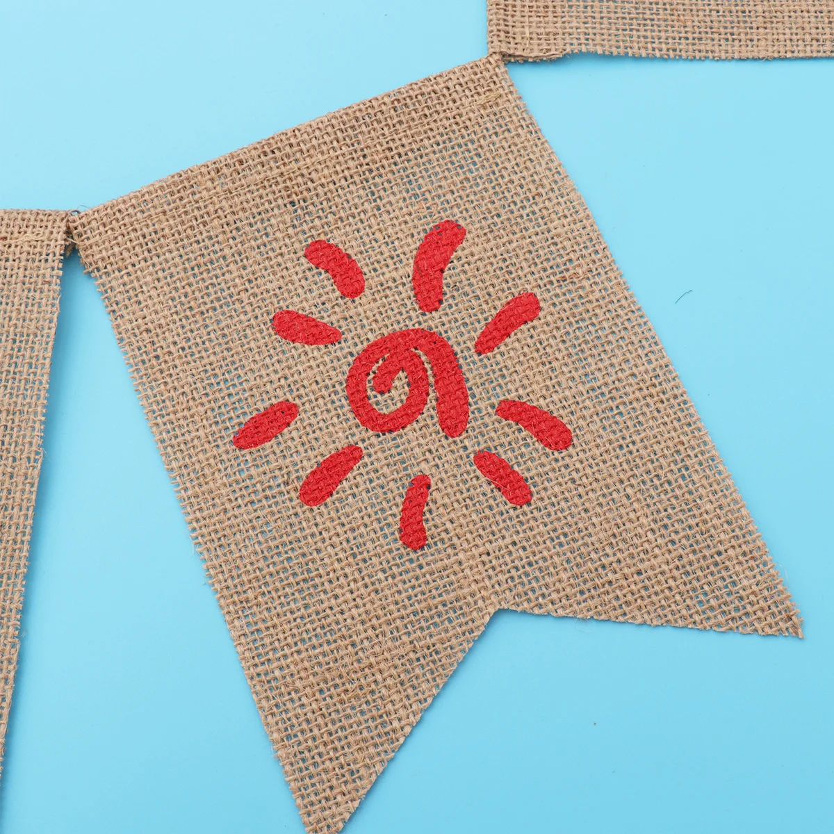 

Tailed Flags Burlap Bunting Banner Party Supplies Outdoor Indoor Hanging Decoration Festival Celebration