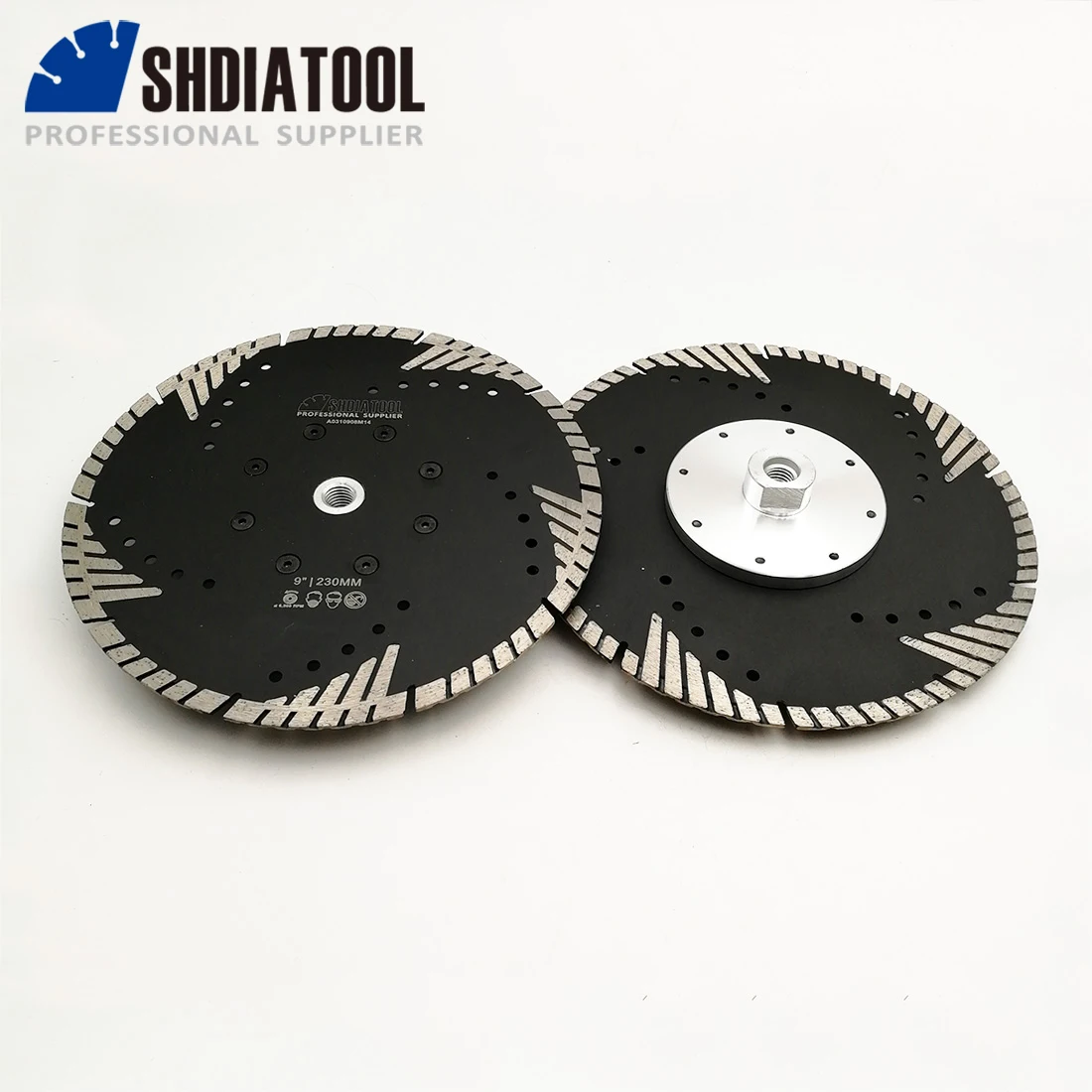 SHDIATOOL 1pc Diamond Turbo Saw Blades Cutter Stone Cutting Disc Protection Teeth Tile Granite Marble Cut Plate M14 58 Flange